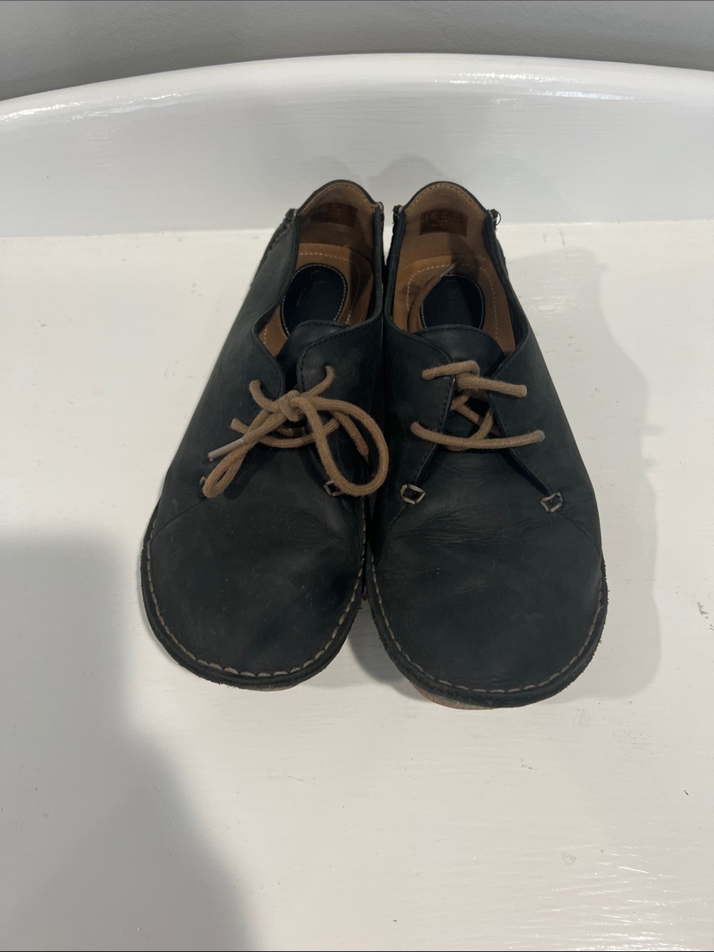 Clarks Janey Mae black leather oxfords size women’s 8.5